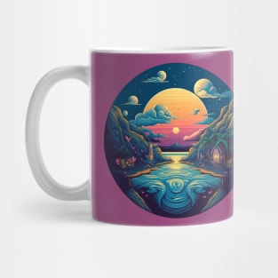 Surreal Dreamscape: Sunset Reflections Mug